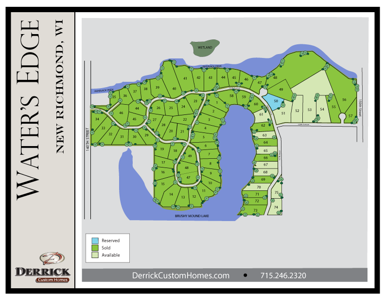 Custom Homes in New Richmond, WI Waters Edge Derrick Homes